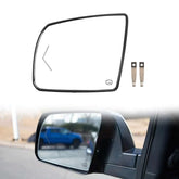 Driver Side Mirror Glass Compatible with 2008-2017 Toyota Sequoia 2007-2020 Toyota Tundra with Holder Arrow Turn Light Power Heated Mirror Glass Replace# 87906-0C020 TO1324107 2pins